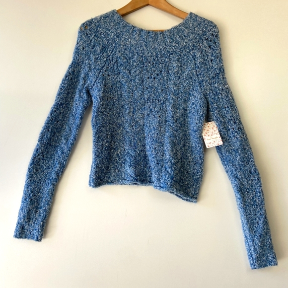 Free People Avalon blue marine cozy sweater - Picture 3 of 8